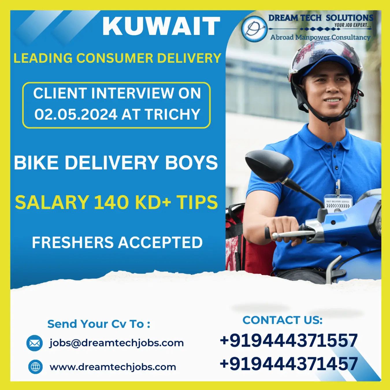 bike deliver jobs in kuwait