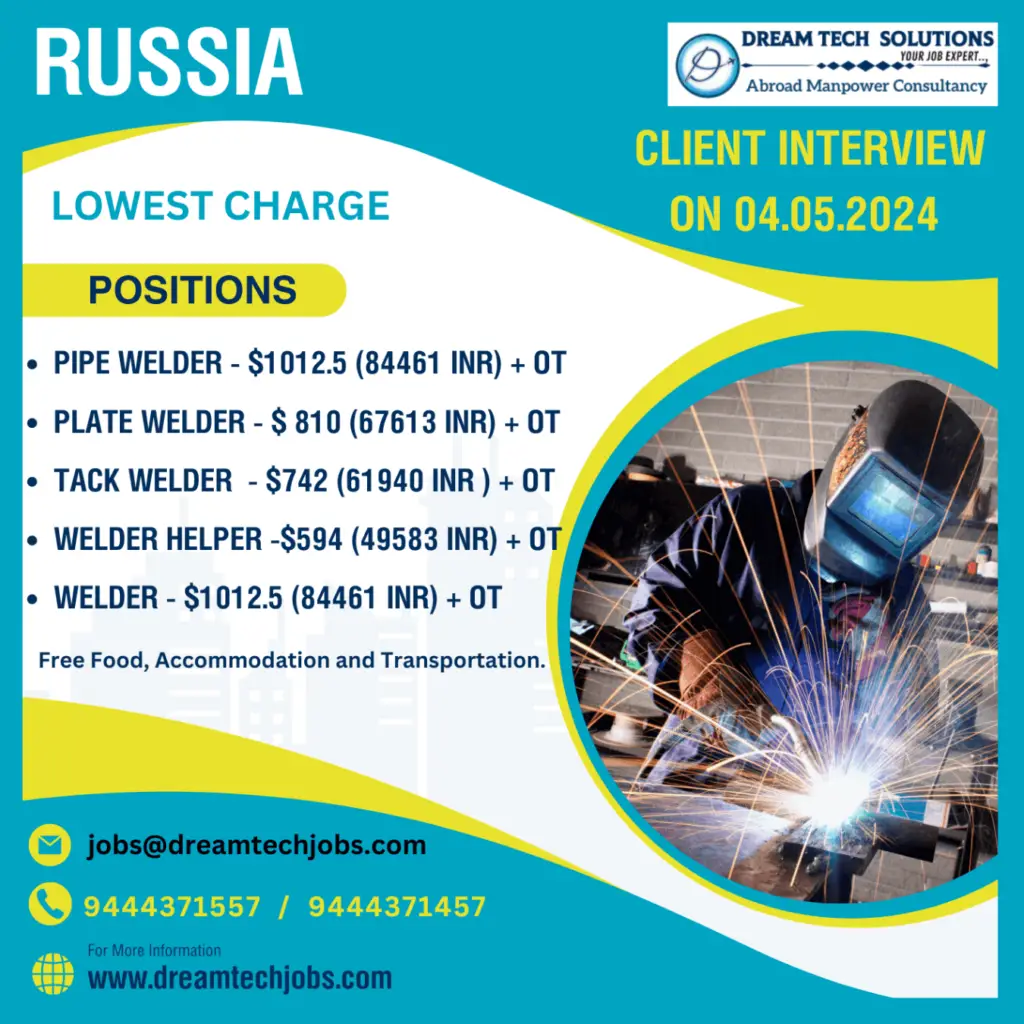 welding jobs in russia