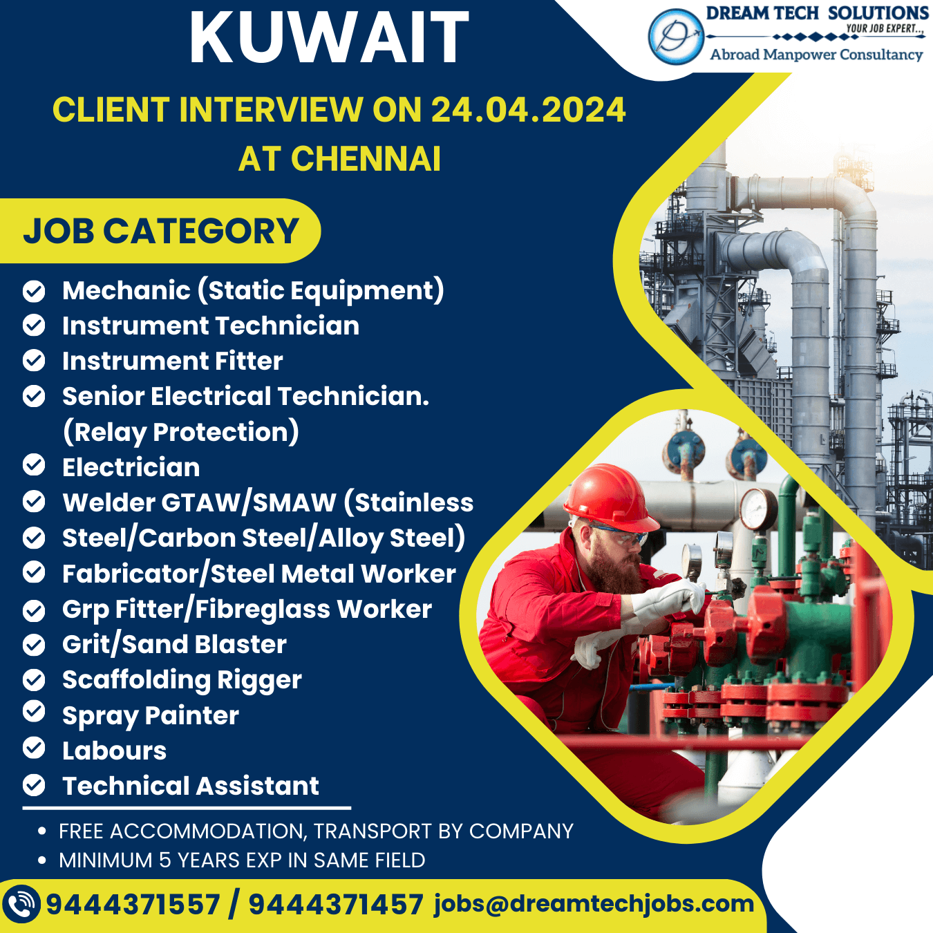 kuwait vacancy for indian 