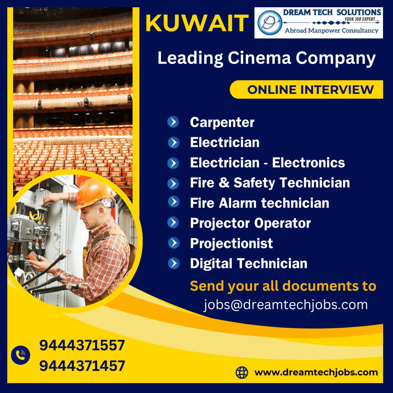 job in kuwait for indian 12th pass