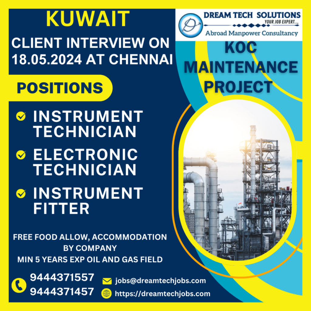 kuwait job vacancy for an indian