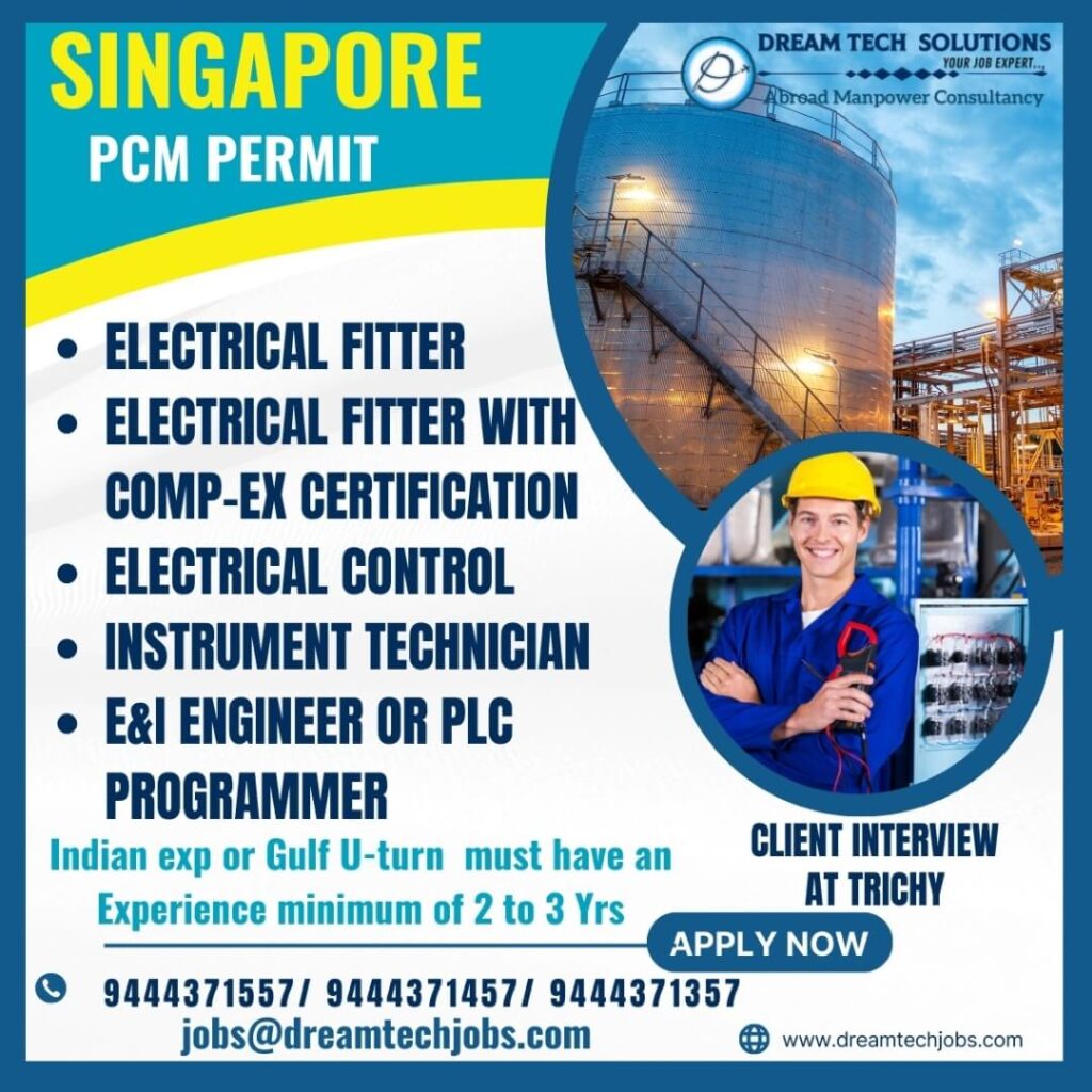 singapore job vacancy for indian