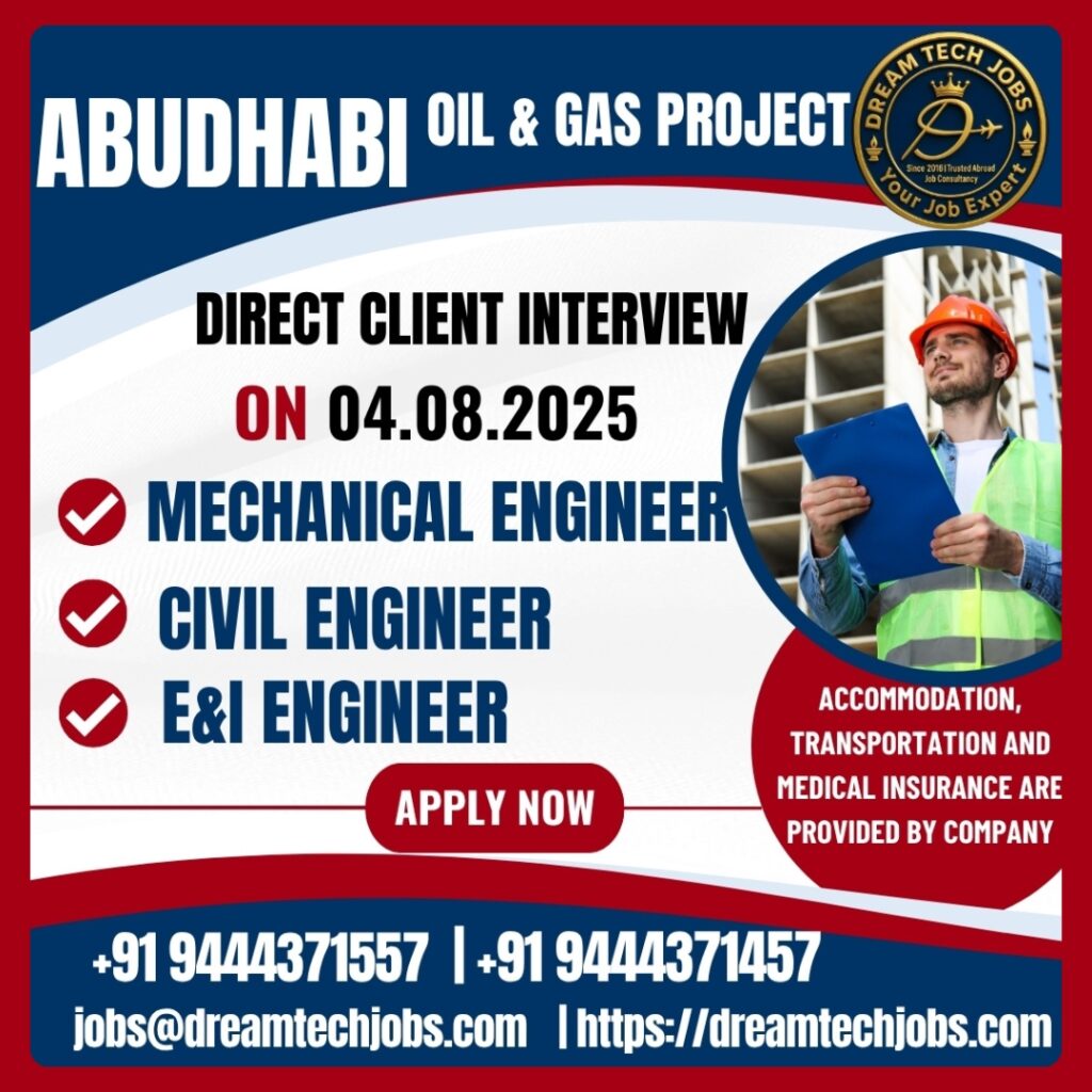 Abu Dhabi oil & gas engineer jobs