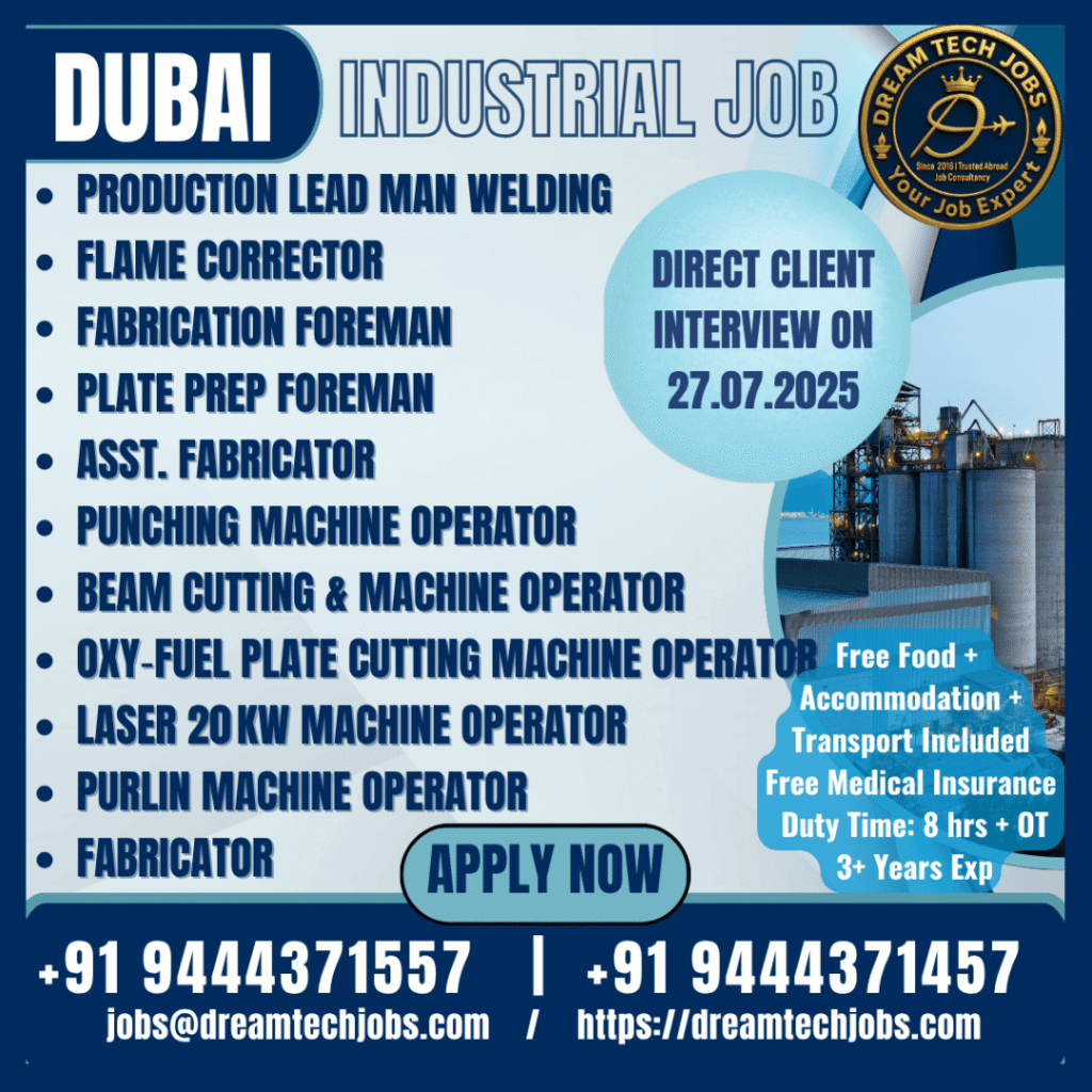 Fresh graduates inspecting materials at an industrial site – Dubai job vacancies for fresh graduates 2025