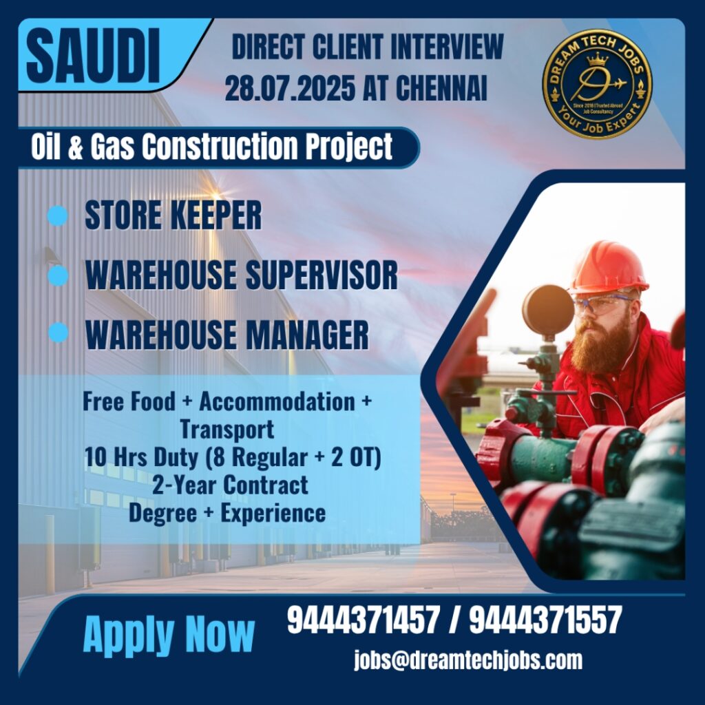 Candidates attending interviews Chennai for Saudi job vacancies for Indian candidates