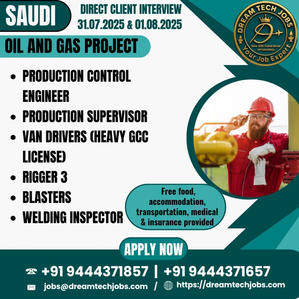 Walk‑in interviews for Saudi oil & gas jobs – Maintenance 2 Saudi maintenance engineer jobs