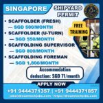 Scaffolding supervisor inspecting tags – Vacancies in Singapore shipyards