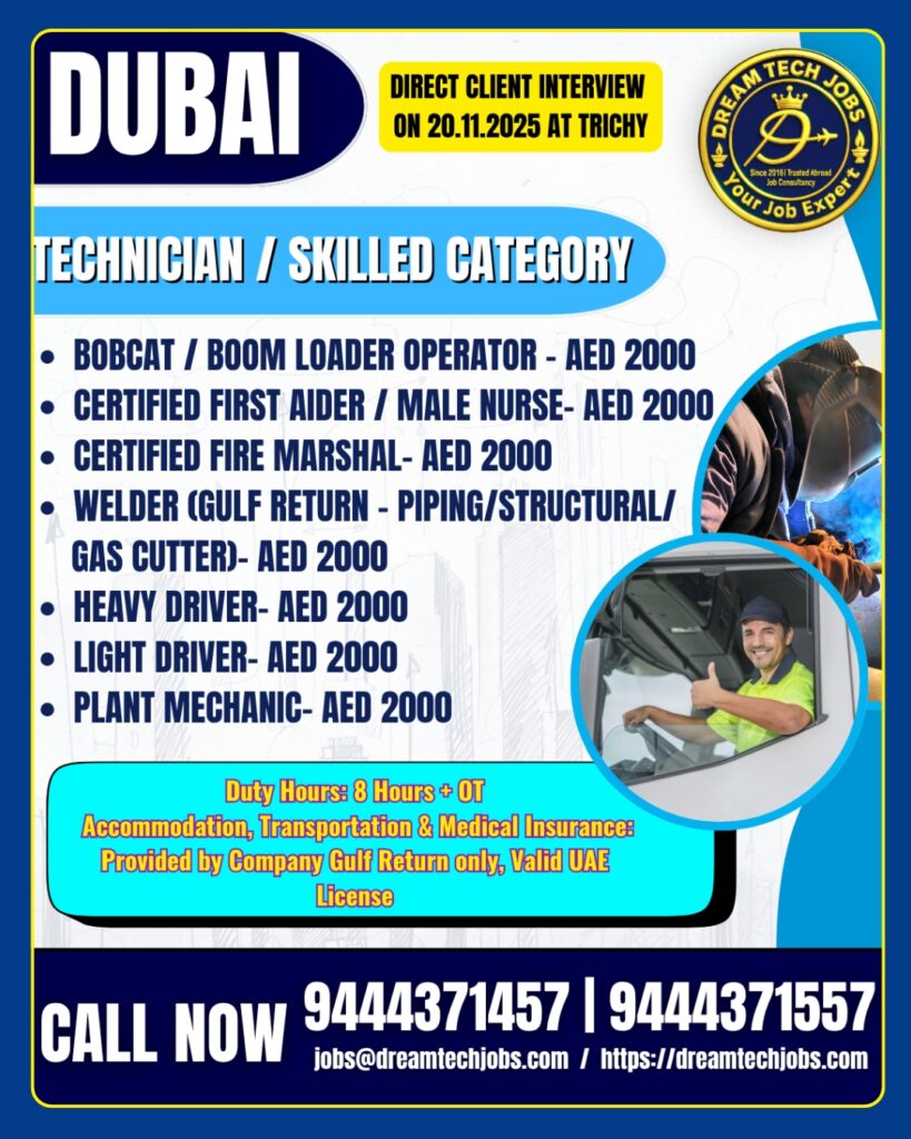UAE foreman hiring