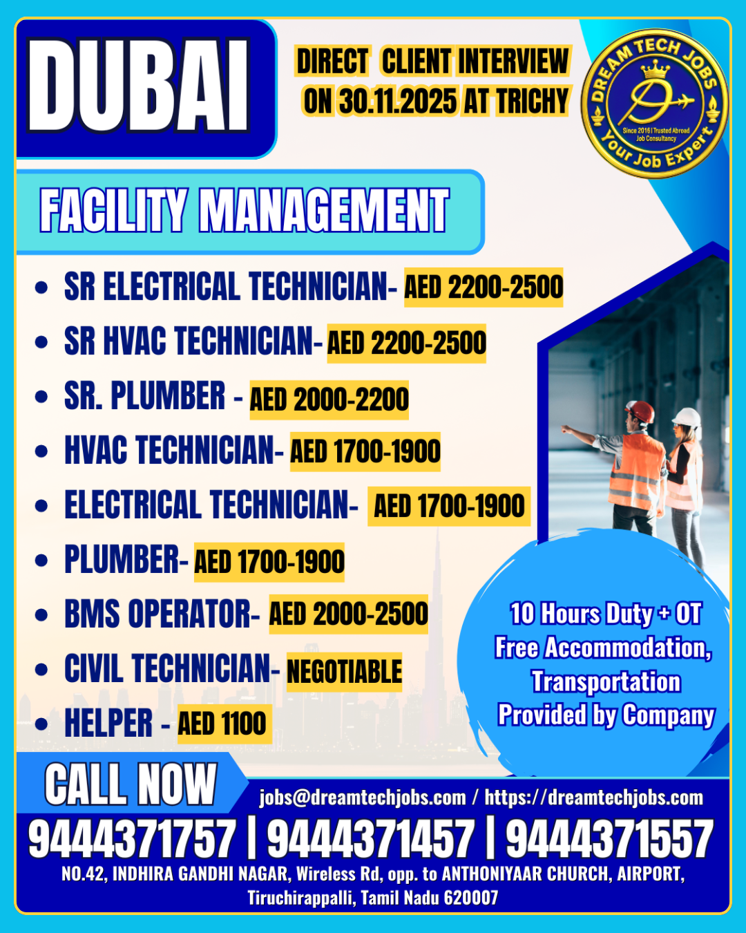 Dubai Facility Management Jobs