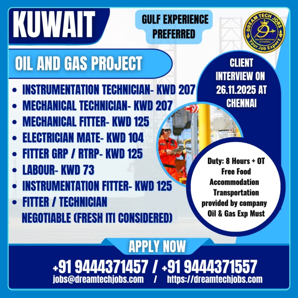 Kuwait oil and gas project jobs