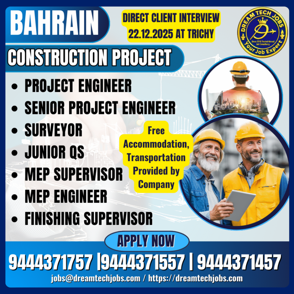 Bahrain construction project jobs 2025