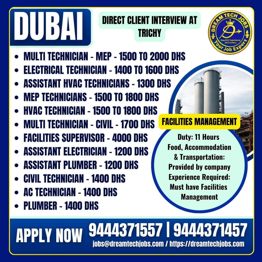 Dubai facilities management jobs 2025