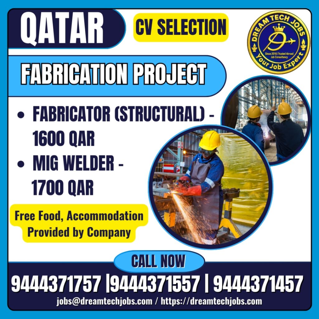 Qatar Fabricator & MIG Welder Jobs 2025 1 Qatar Fabrication Project Jobs 2025