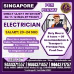 Singapore Electrician Job Vacancy 2025