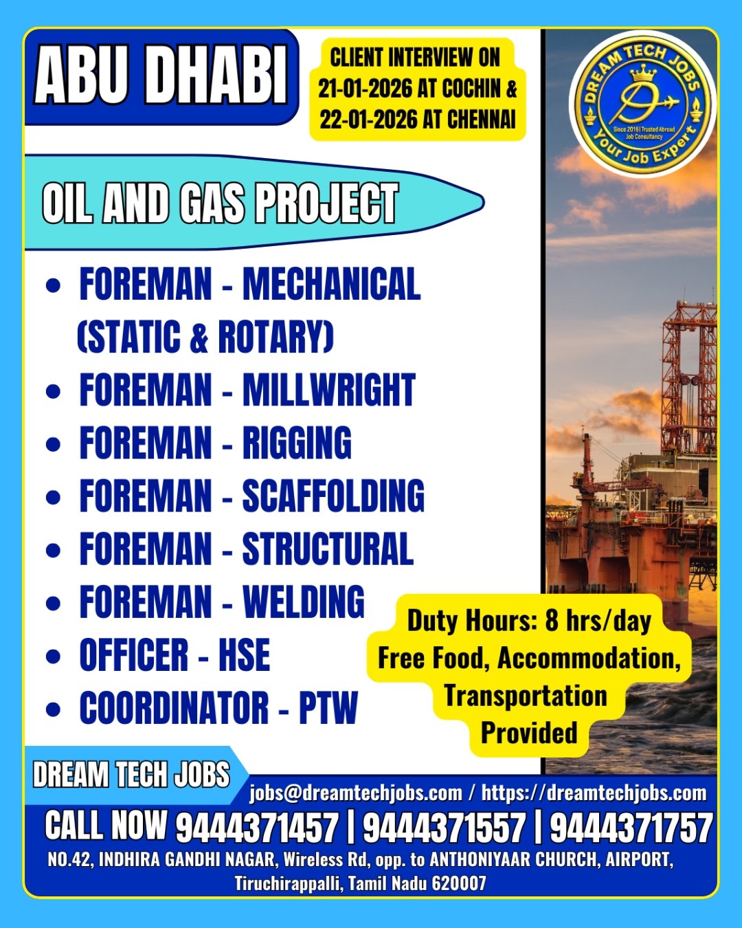 Oil and gas QA QC jobs in Abu Dhabi