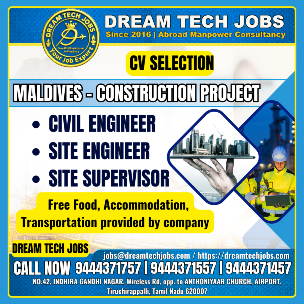 Maldives Construction Project Jobs 2026 1 MALADIVES CV