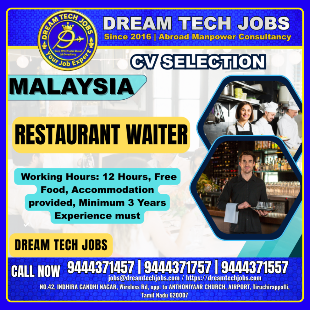 Malaysia Restaurant Waiter Jobs 2026 7 malaysia cv