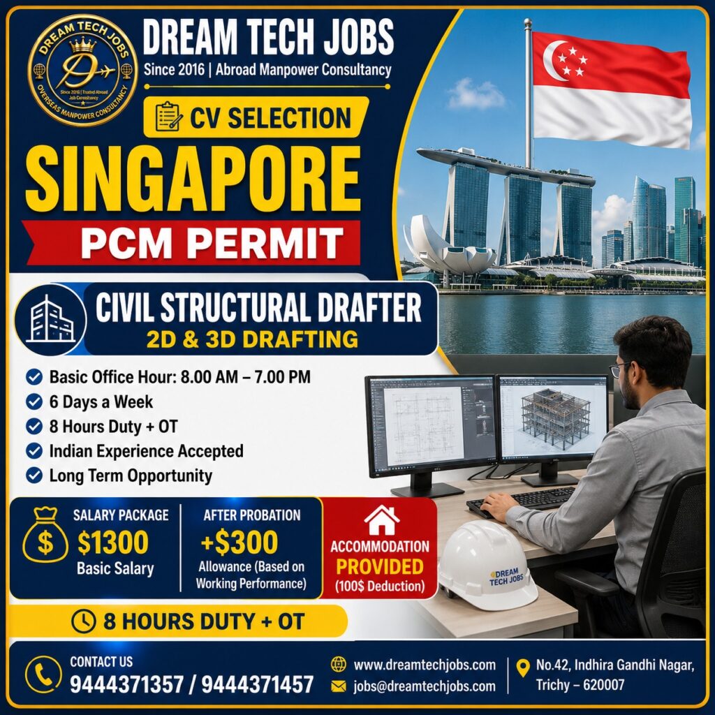 Civil Structural Drafter Jobs in Singapore 2026 | Dream Tech Jobs Trichy 3 dtsp featured 32154 1783758830