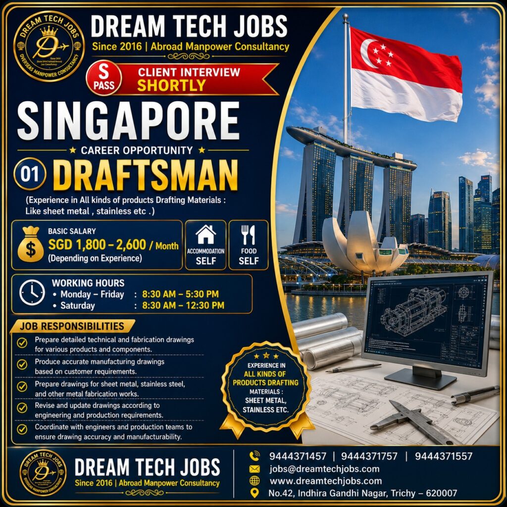 Draftsman Jobs in Singapore 2026 | Dream Tech Jobs Trichy 13 dtsp featured 32244 1783939800