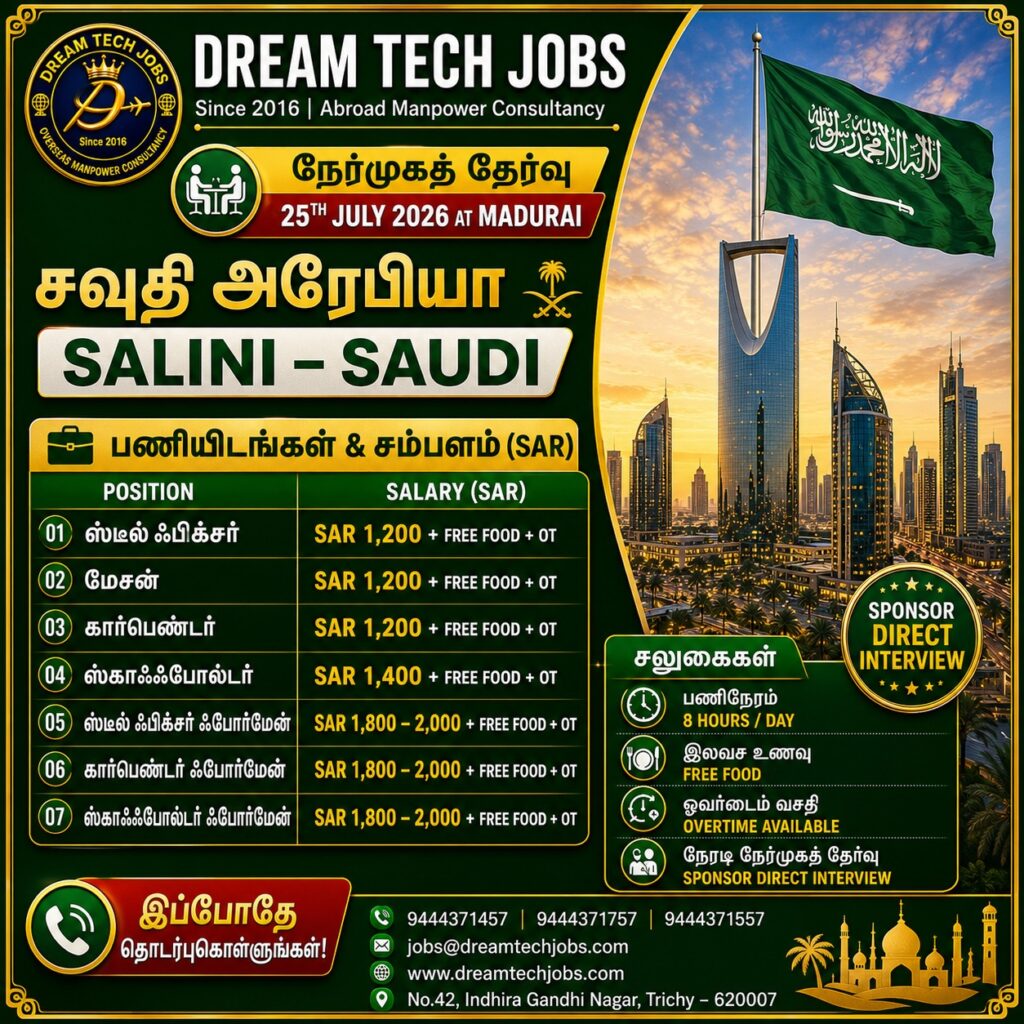Mason Jobs in Saudi 2026 | Dream Tech Jobs Trichy 5 dtsp featured 32275 1784717511