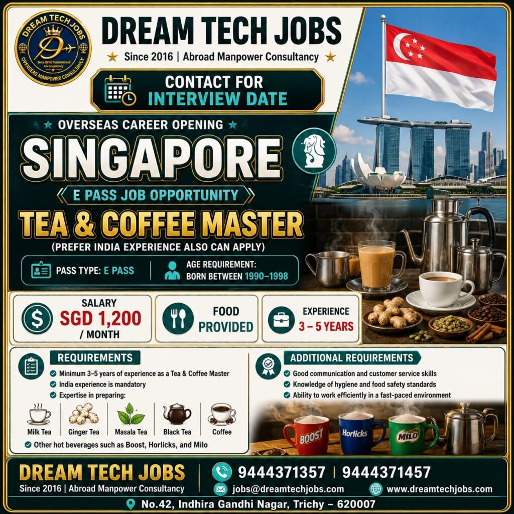 Tea & Coffee Master Jobs in Singapore 2026 | Dream Tech Jobs Trichy 9 dtsp featured 32351 1785322112