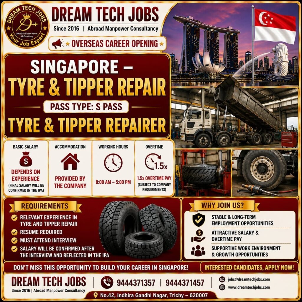 Tyre & Tipper Repairer Jobs in Singapore 2026 | Dream Tech Jobs Trichy 5 dtsp featured 32416 1785761957