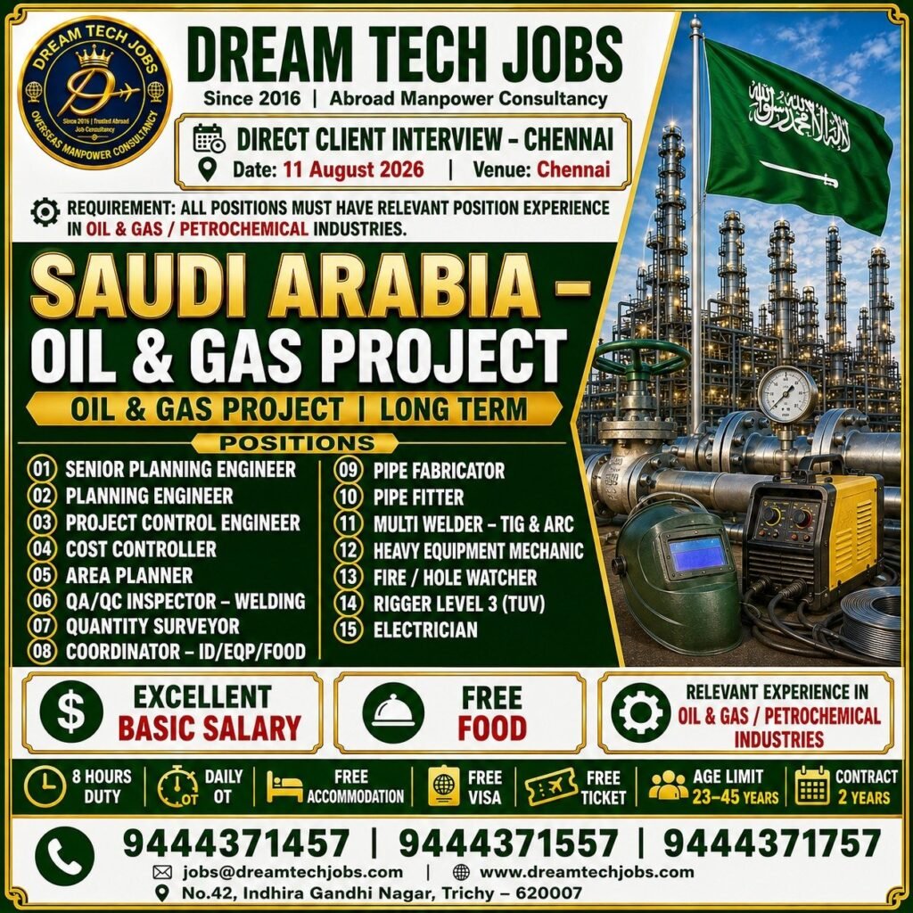 Senior Planning Engineer Jobs in Saudi Arabia 2026 | Dream Tech Jobs Trichy 5 dtsp featured 32457 1786358340